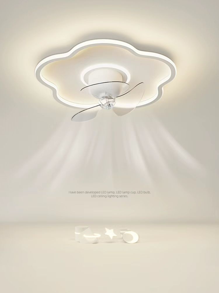 Bedroom fan light integrated modern minimalist2025New style ceiling fan light for children's room and dining room