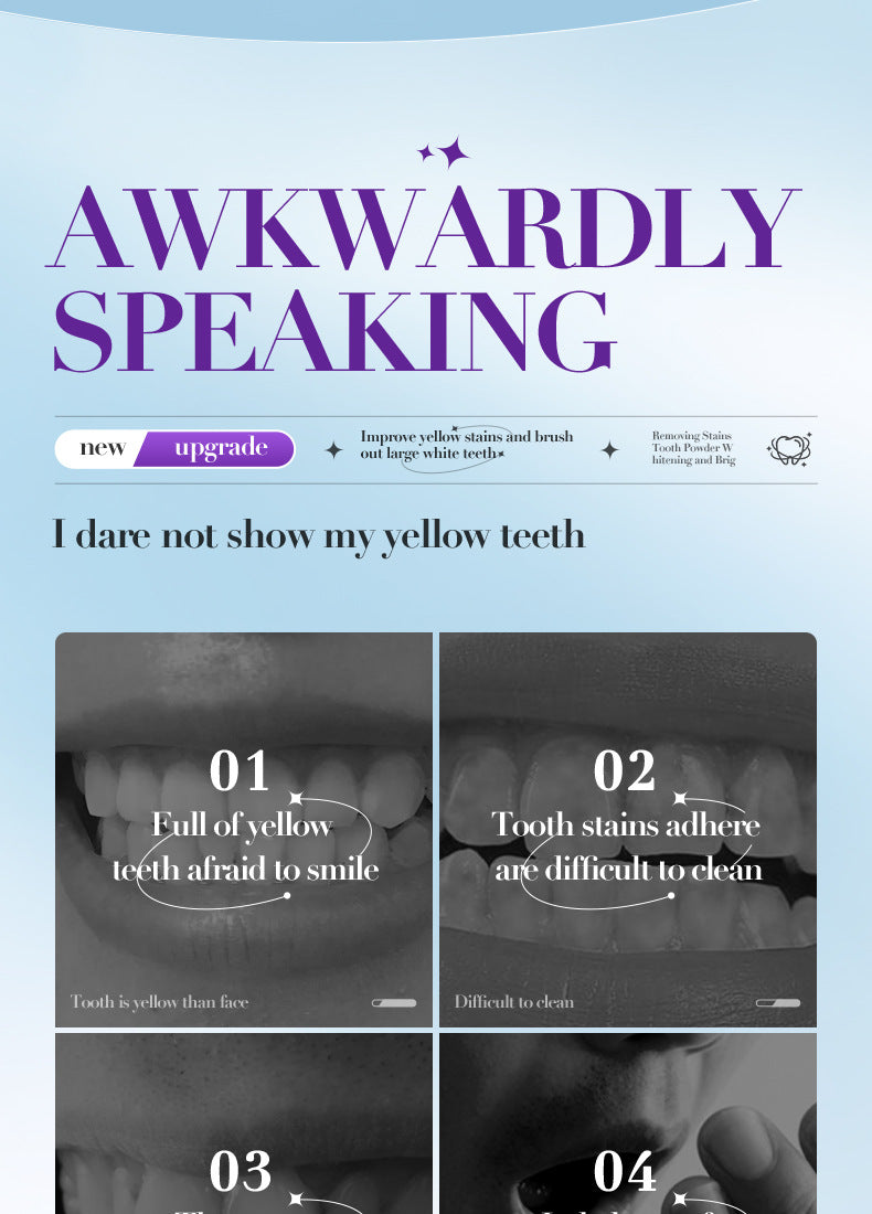 Full English V34Toothpowder50g SADOER Whitening Deep Cleaning Whitening Teeth Cleaning Powder  Foreign Trade Wholesale