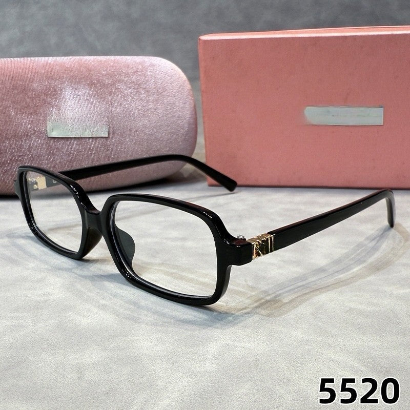 New Korean Version Bookworm Square Frame Tortoiseshell Sunglasses for Women Trendy Fashionable High-end Small Face Round Face Sunglasses