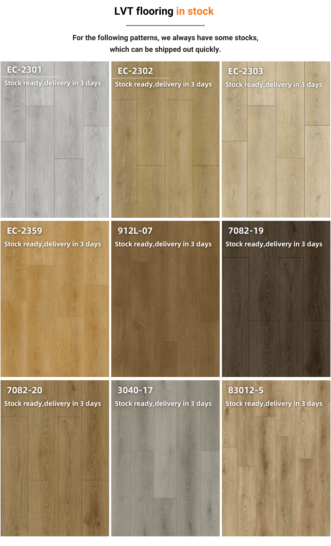 Commercial Grade with Glued on 5mm Waterproof Tile Gluedown Luxury Vinyl Plank Flooring Glue Down Lvp Lvt Flooring