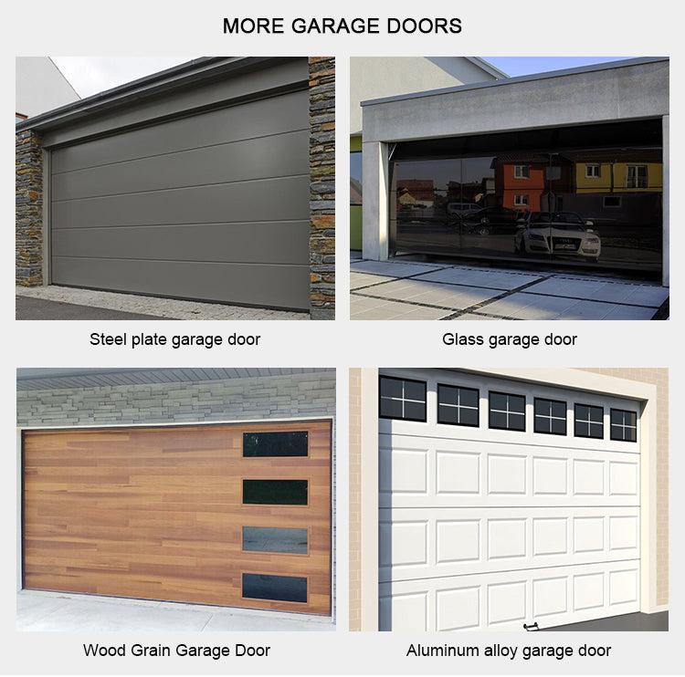 Modern Industrial Overhead Garage Door Motor Automatic Aluminum Glass Garage Door for Homes