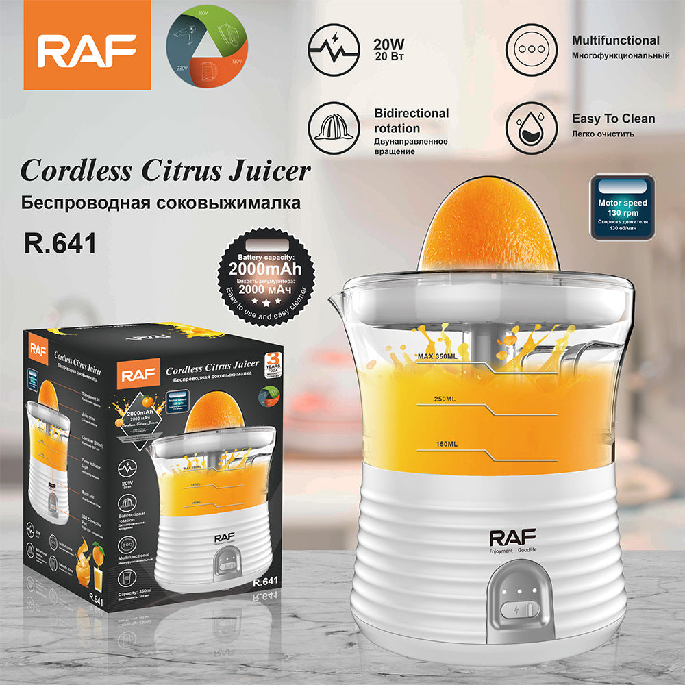 RAF European Standard Electric Freshly Squeezed Orange350ml Household automatic juicer lemon orange juicer small portable