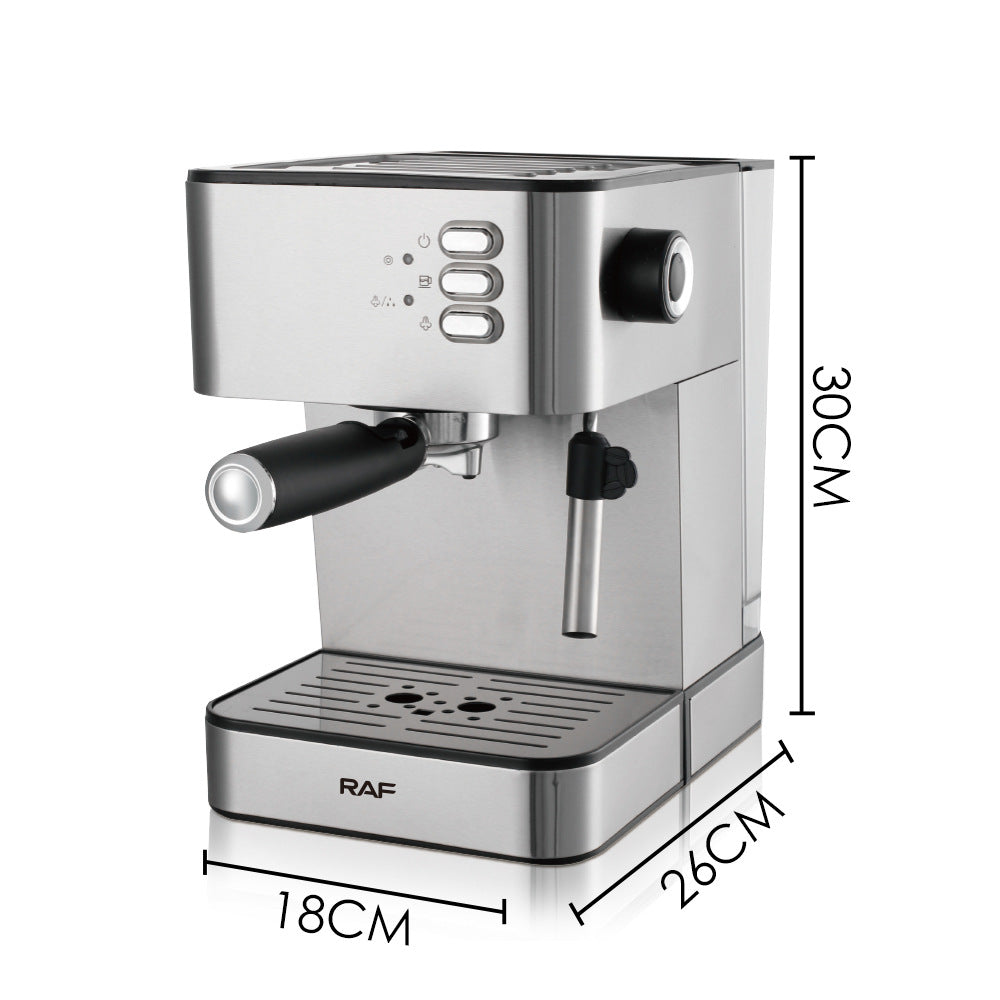 RAF Coffee Machine Household EU Plug Small Italian Semi-automatic Steam Milk Frother Integrated Coffee Pot