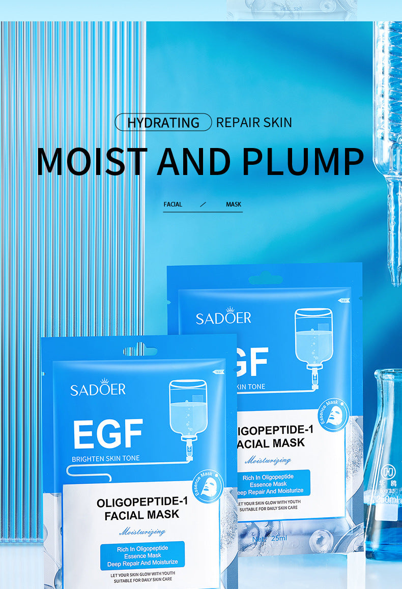 Full English Mask SADOER Hyaluronic Acid Vitamin E Oligopeptide Hydrating Moisturizing Tablets  Foreign Trade Wholesale