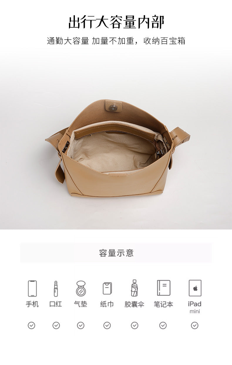 Light Luxury2024New Summer Tote Bag Large Capacity Women's Shoulder Commuter Bag Niche Crossbody Bag