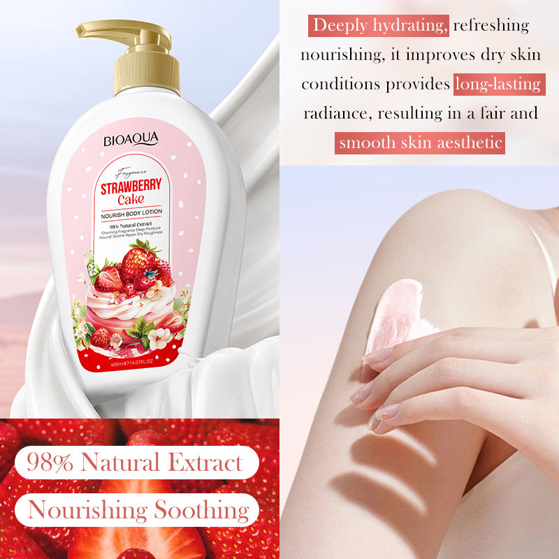 Full English Strawberry Nourishing Body Lotion400ml BIOAOUA Moisturizing Body Lotion  Wholesale