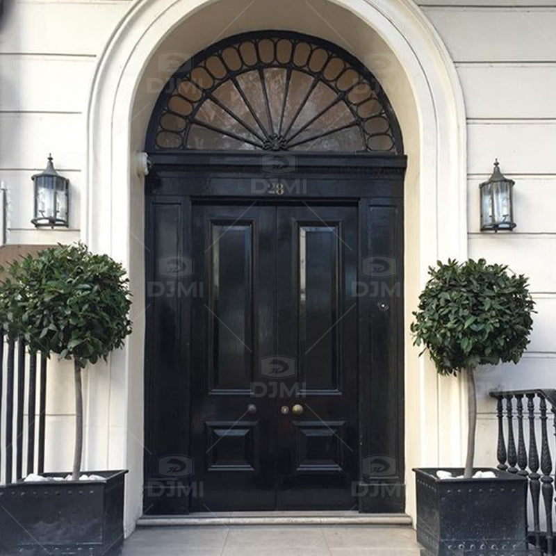 Custom Cheap Wholesale Sales Reasonable Price Wooden Entry Exterior Doors 36x80 Wood Arched Exterior Door