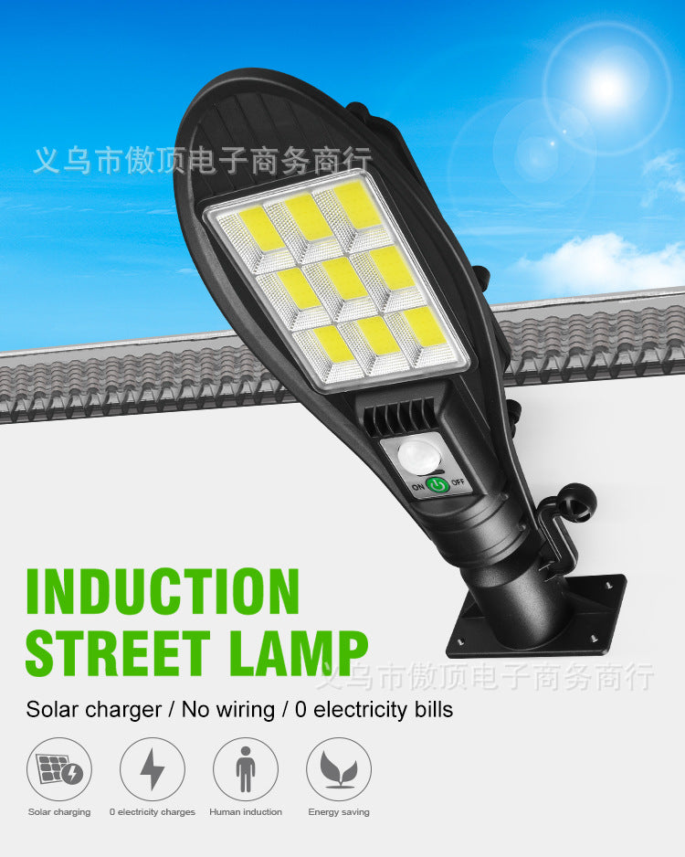 Outdoor Solar Light Human Body Sensing Wall Light Integrated Street Light with Remote Control Garden Light Waterproof Garden Light