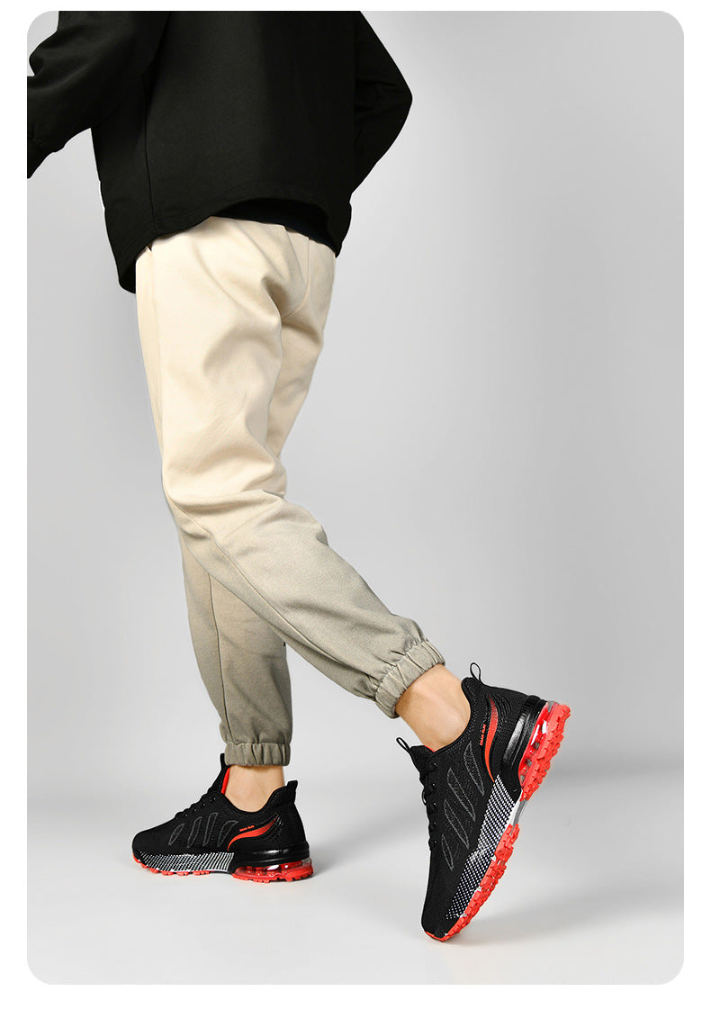 Casual sports men's shoes for teenagers, breathable fly-knit mesh shoes2025Summer Large Size Versatile Cushioned Shock Absorption Running Shoes