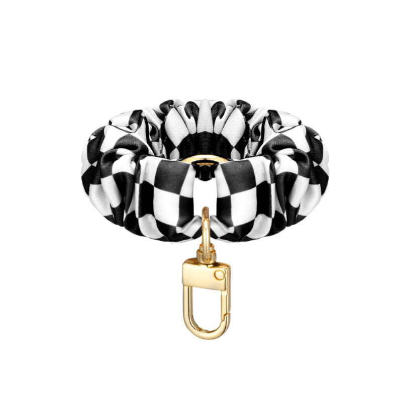 Pleated Large Intestine Phone Chain Hanging Ring Wrist Strap Fat Intestine Short Chain Lanyard Jewelry Keychain