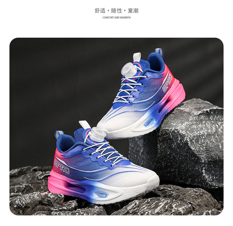 Spring and Summer Fashion Comfortable Running Shoes for Teenagers, Casual Shoes with High Elasticity and Shock Absorption, Student Marathon Training Sports Shoes