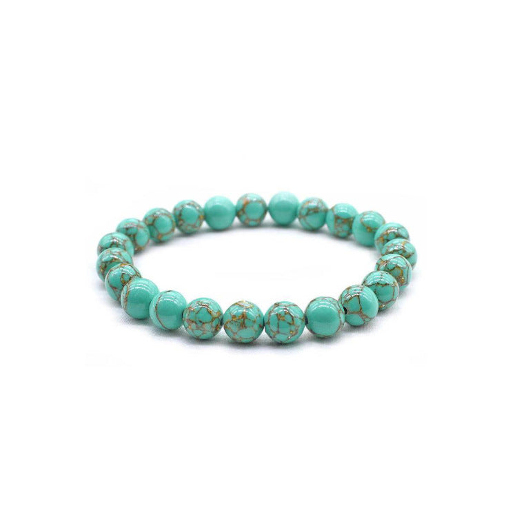 AliExpress8mm Volcanic Lava Stone Bracelet Natural Emperor Stone Couple Fashion Bracelet Factory Direct Sale