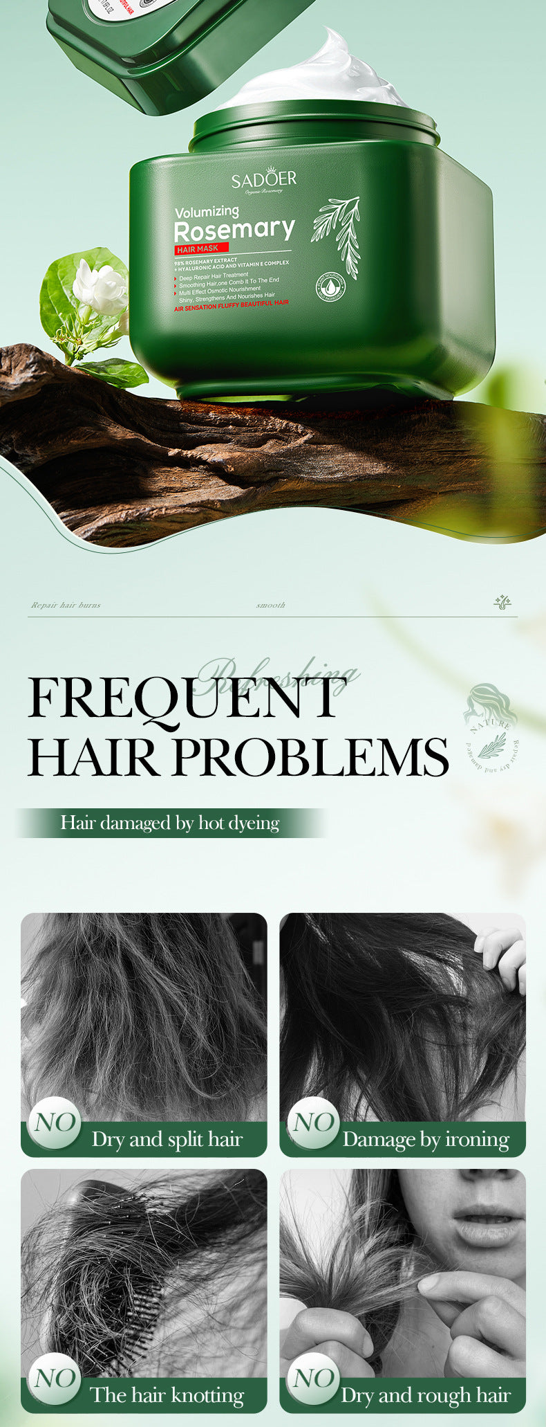 Rosemary Rosemary500ml SADOER Repair Nourishing Smooth Hair Conditioner  Wholesale