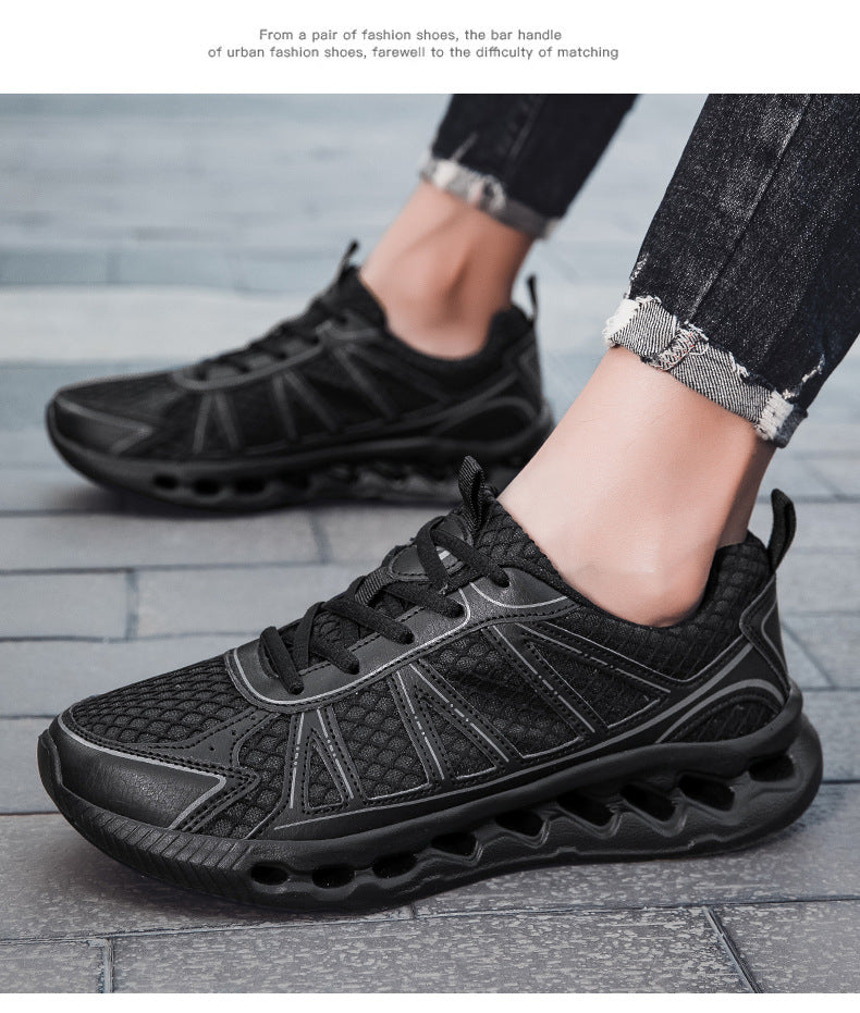 Autumn New Lightweight Shock Absorption Anti-Slip Sports Shoes Large Size Breathable Mesh Casual Shoes Men's Fashion Running Shoes