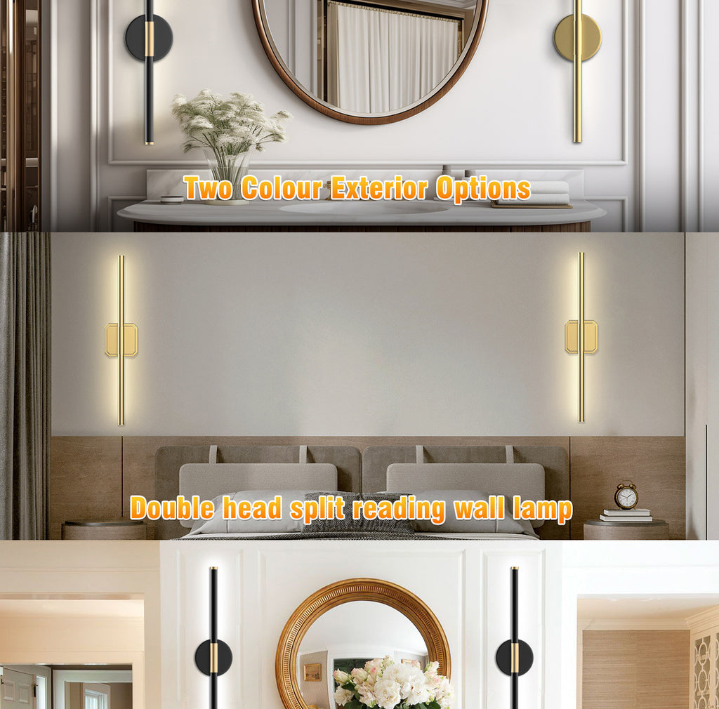 Dual-Head Detachable Wall Lamp Reading Wall Lamp No Wiring Wall Lamp Magnetic Wall Lamp Dimmable Wall Lamp Rechargeable Indoor Wall Lamp
