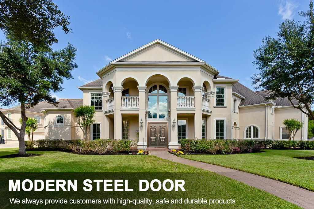Customized Home Front Exterior Main Entry Steel Security Doors for House