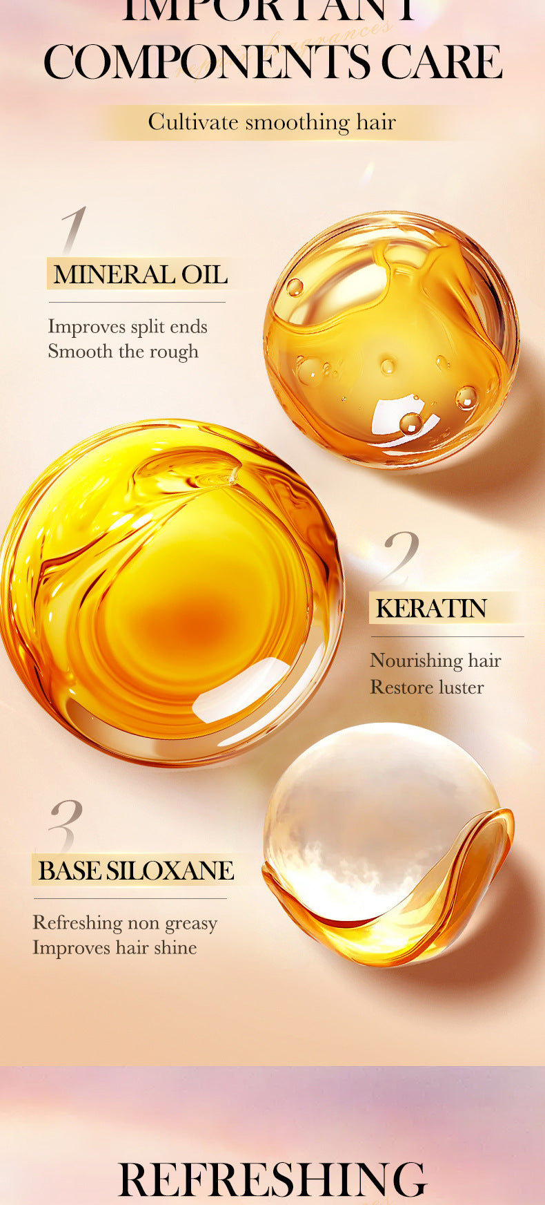 Keratin Peptide Conditioner SADOER Smooth and Shiny Hair Care Oil Cross-Border Wholesale