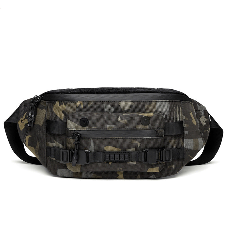 ozuko Tactical Waist Bag Functional Large Capacity Men's Shoulder Bag Outdoor Waterproof Bag Men's Crossbody Bag High-end Feel