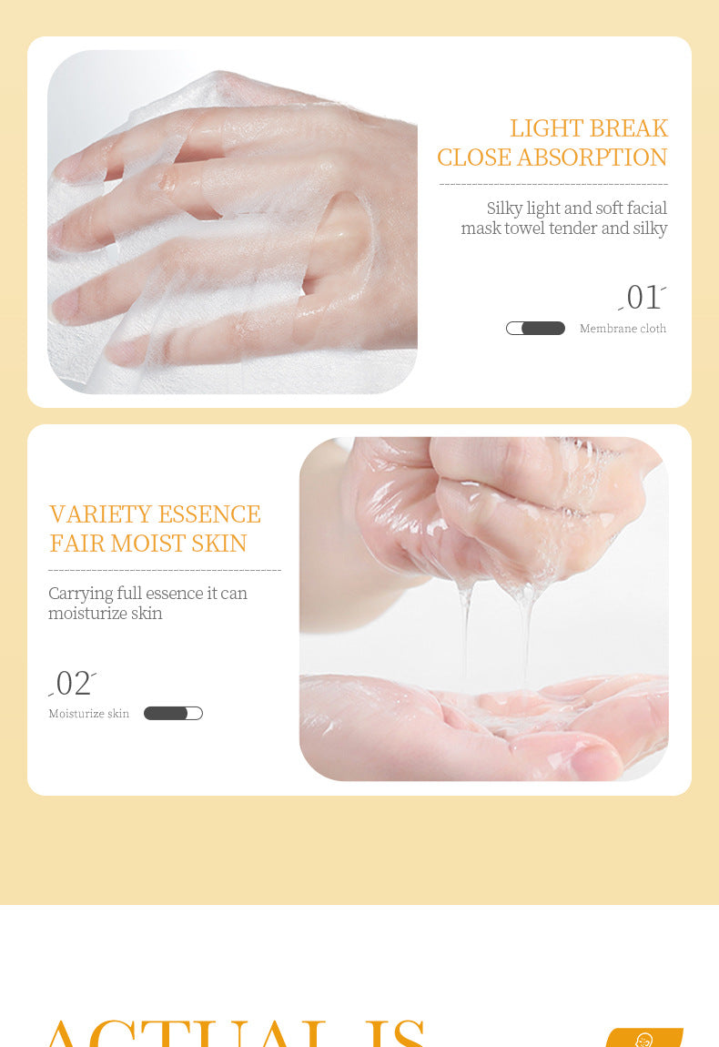 BIOAOUA Vitamin E Honey Mask Hydrating Moisturizing Repair Brightening Mask Wholesale 10 Pieces