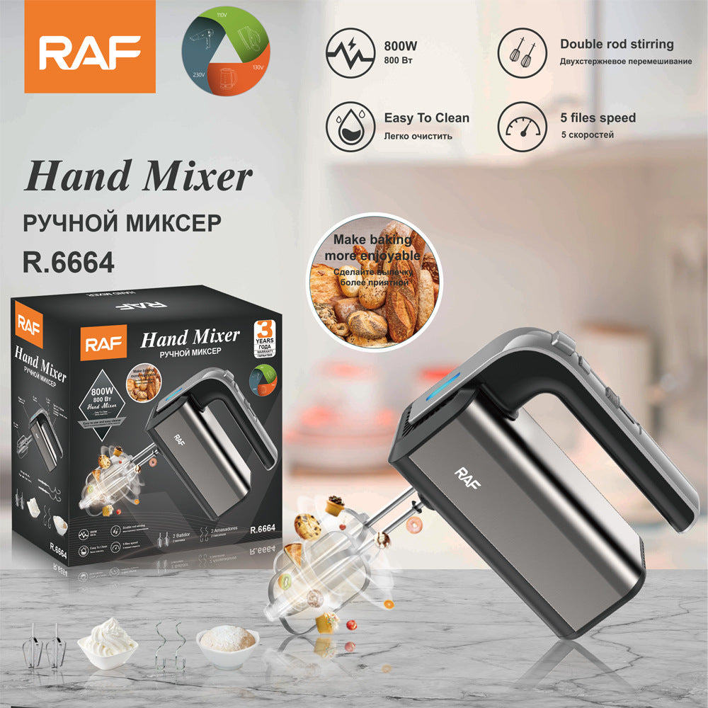 RAF European standard high-power handheld electric whisk Baking Cream Mixer Small Whisk R 6664
