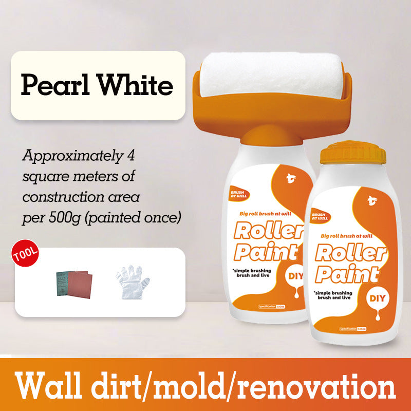 Wholesale Large Roller Paint for Indoor Wall Renovation and Repair, Water-Based Odorless Latex Paint, White Self-Painting Paint