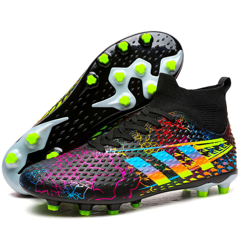 New high-top soccer shoes for men and women AG Spike TF Broken Nail Youth Student Grassland Competition Training Shoes