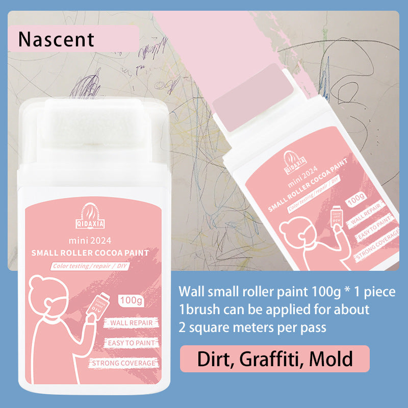 Qixia Colorful Mini Paint Cocoa Paint Latex Paint Wall Odorless Graffiti Paint Small Roller Paint