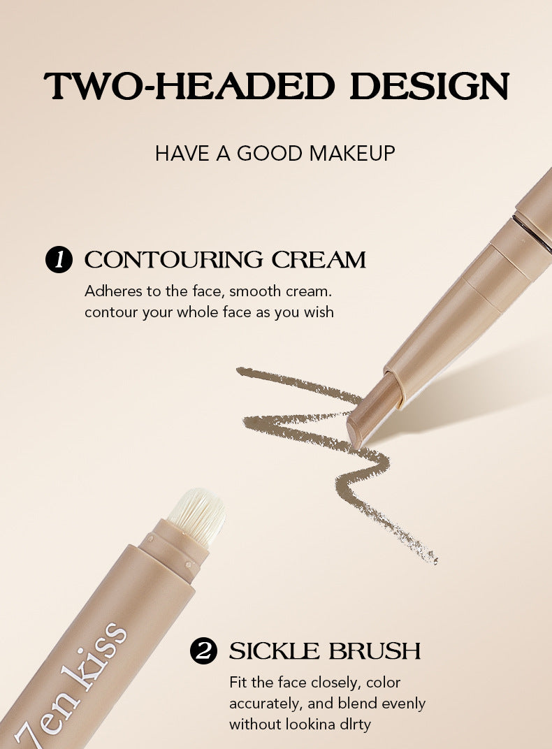 se7en kiss Highlight Contour Liquid Dual-Ended Nose Shadow Pen Integrated Concealer Liquid Stick Version