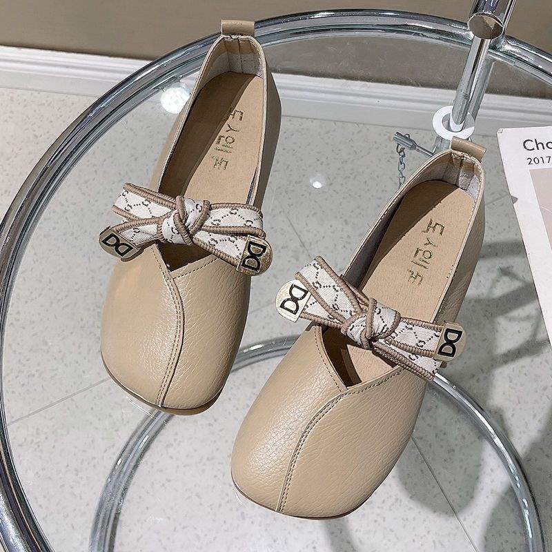 Butterfly Knot Flat Shoes for Women, Soft Sole Lightweight Mango Toe Loafers, Slip-On Moccasins for Pregnant Women