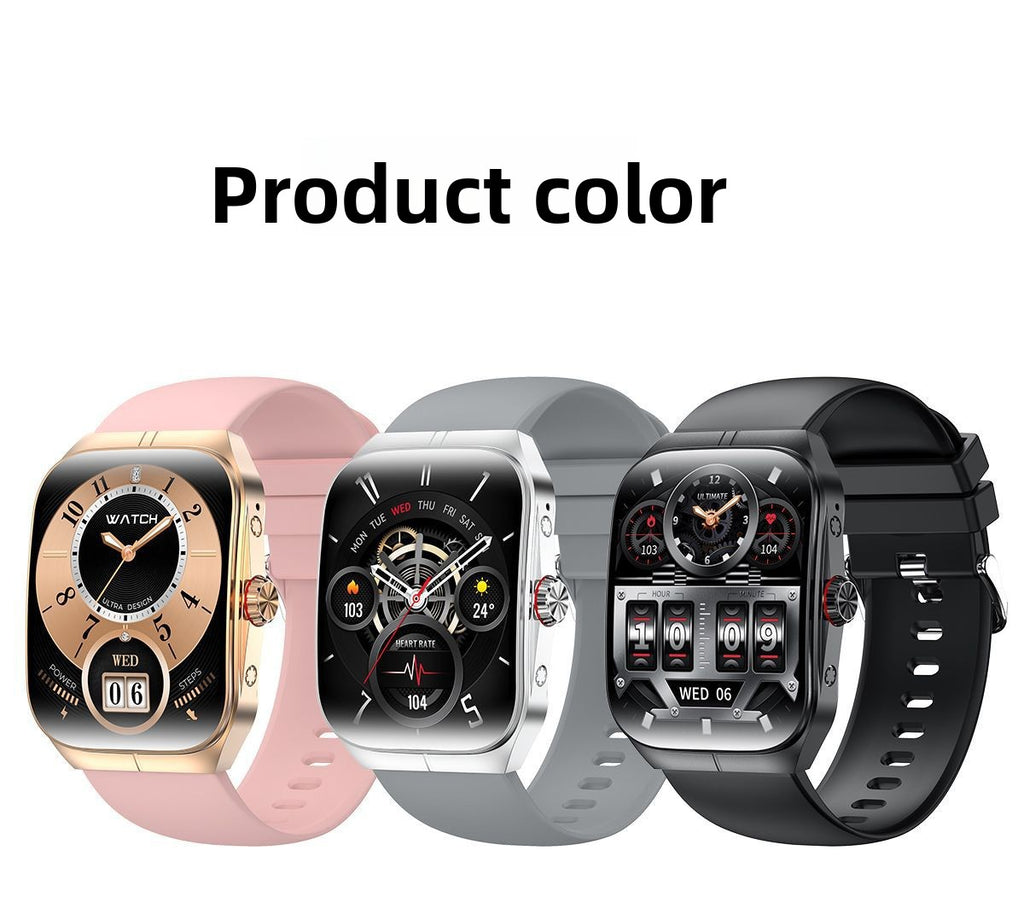 HK80Watch Bluetooth Call Heart Rate Monitoring Exercise Blood Oxygen Blood Pressure AMOLED Smart Sports Monitoring Watch