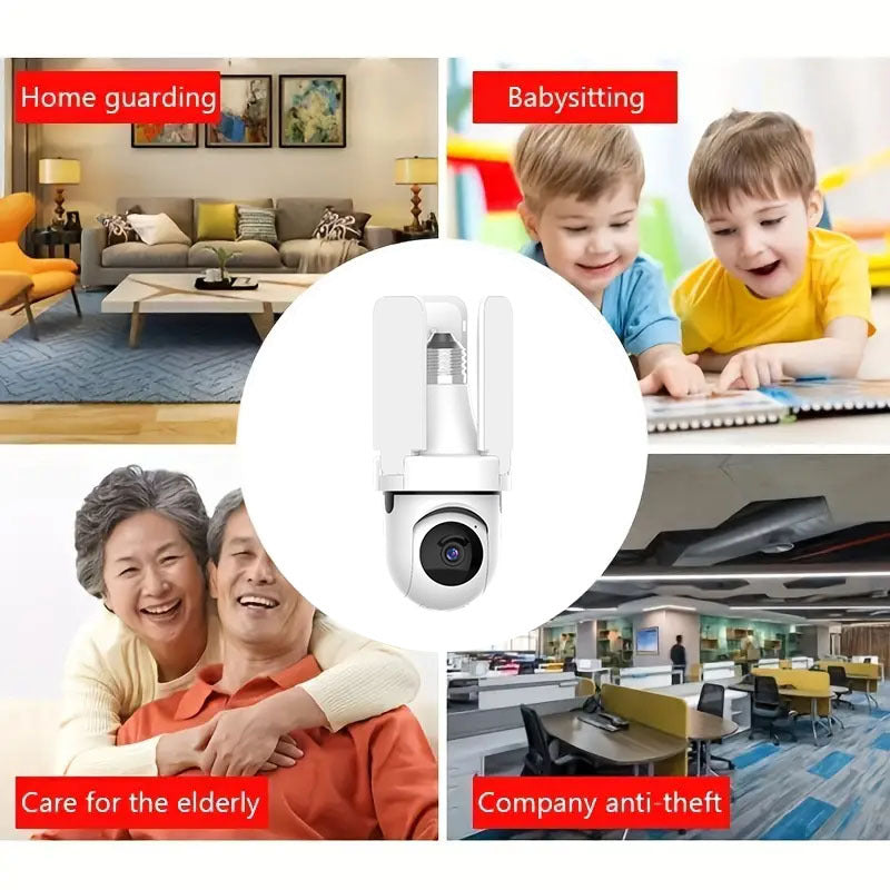 Wireless Light Head Surveillance Camera 360360-Degree Panoramic Smart HD Three-Blade Fan-Shaped Surveillance Camera Light Head