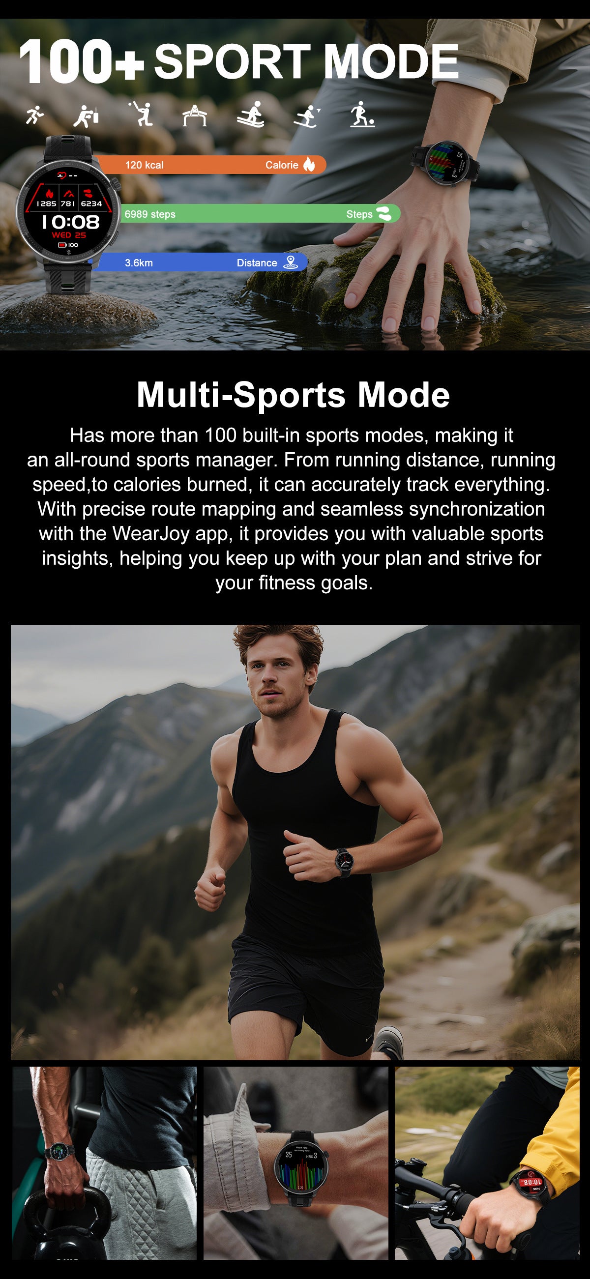 DTG6Smart Watch Bluetooth Call Heart Rate Pedometer Sleep Depth Waterproof GPS Offline Navigation Three-Proof Sports