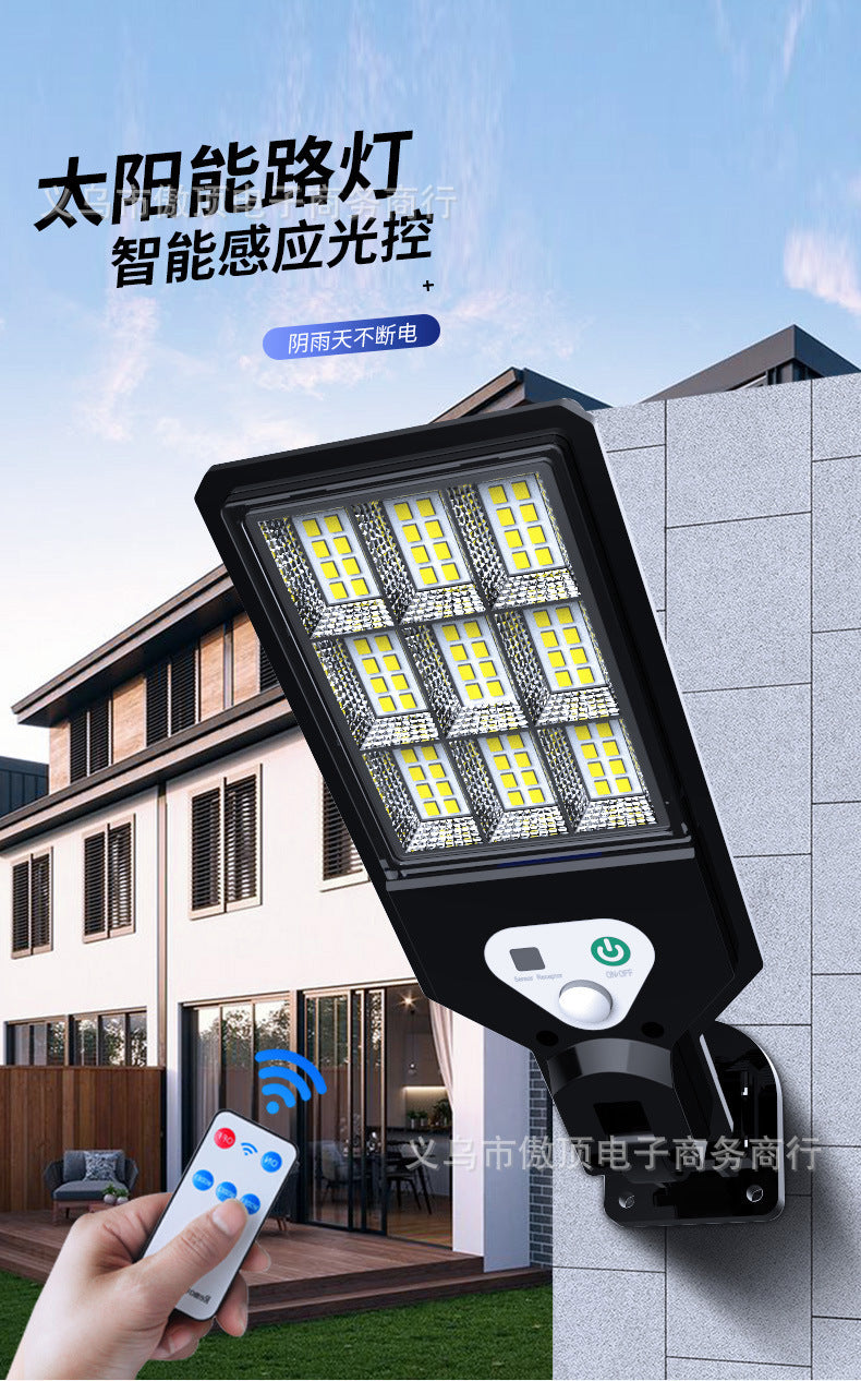 New Outdoor Solar Street Light Human Body Sensing Wall Light with Remote Control Garden Light Waterproof Garden Garden Light