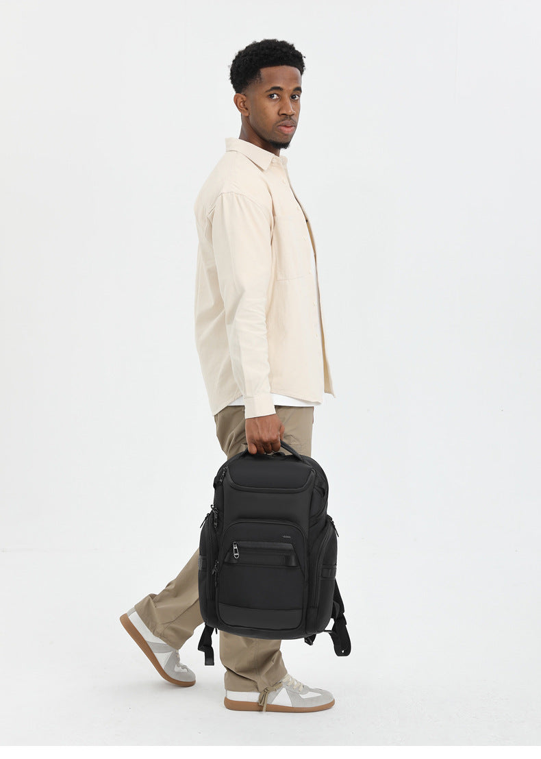 OZUKO Business Backpack Men's Computer Backpack Waterproof Large Capacity Commuting Simple High-end School Bag
