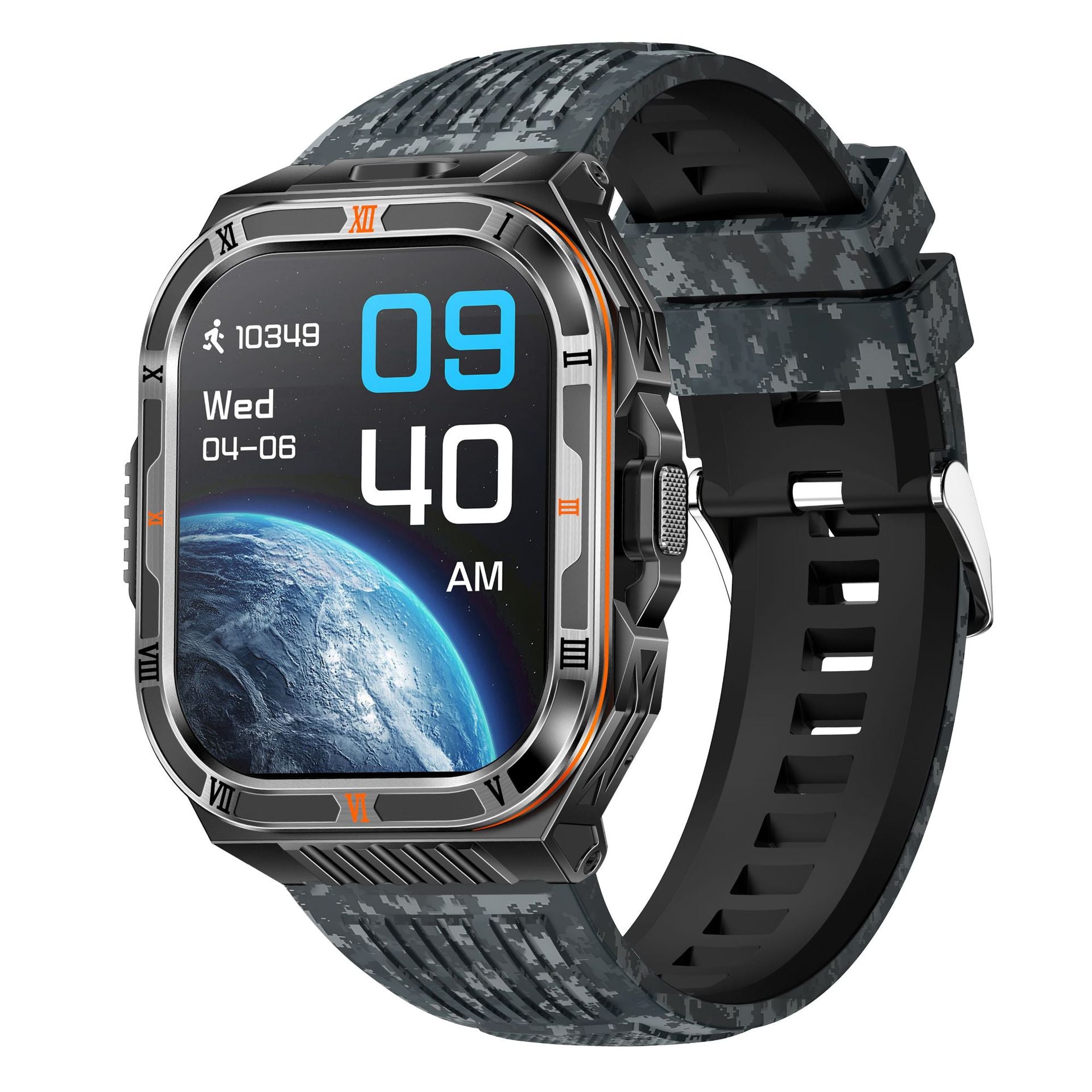 HT38Smart Watch Bluetooth Call Heart Rate Pedometer Sleep Flashlight Deep Waterproof Large Battery Three-Proof Sports