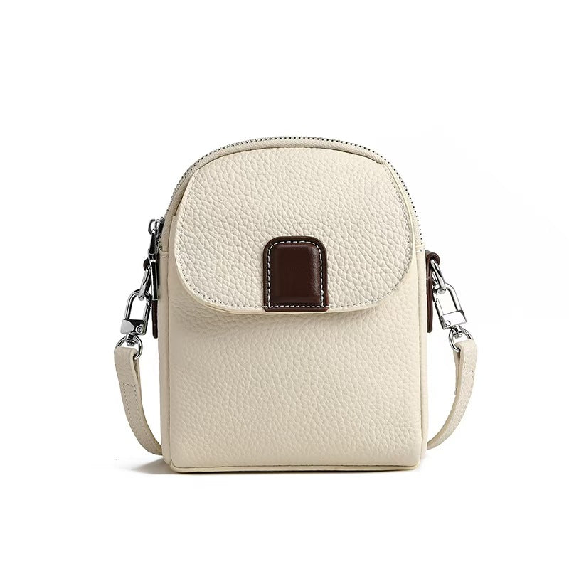 Genuine Leather Phone Bag for Women, Crossbody New Lightweight Bag, Summer Fashion Soft Leather High-End Mini Small Bag