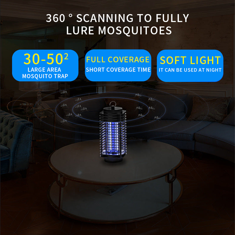 Specialized Electric Shock Photocatalyst Mosquito Killer Lamp LED Electronic Mosquito Repellent Household Black Diamond Silent Mosquito Trap Lamp