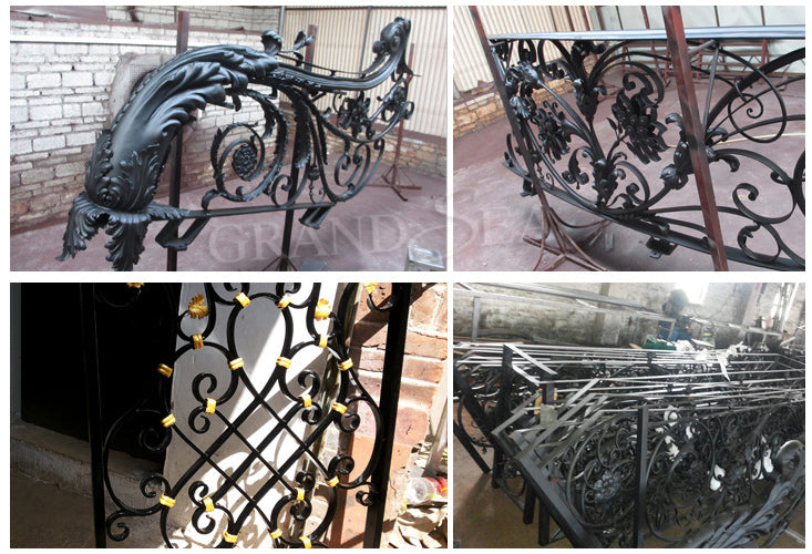 French Wrought Iron Modern Security House Window Grill Security bar