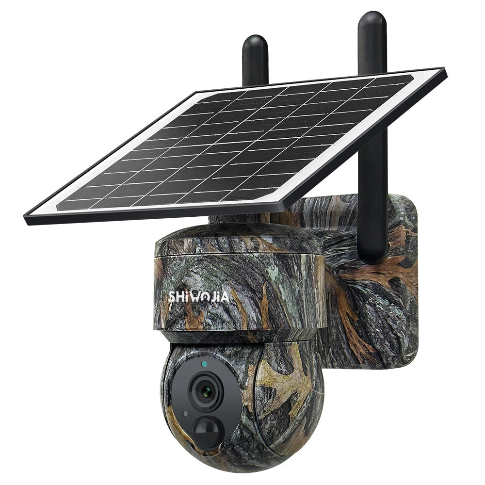 Outdoor Maple Leaf Camouflage Solar Camera4MP Low Power Consumption4G High Definition Forest Remote Early Warning Monitoring