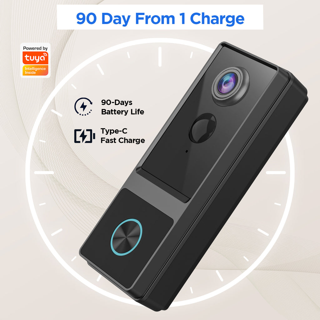 MR02WIFI Night Vision1080P Low Power Consumption Video Doorbell APP Remote Language Intercom Mobile Push Notification IP65