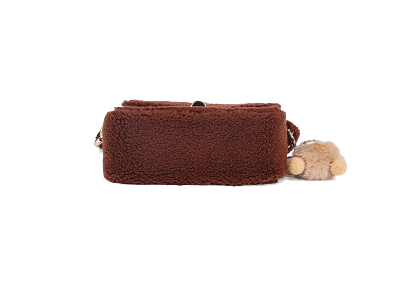Korean Style Fashion Plush bsga Single Shoulder Crossbody Small Square Bag Cute Trendy European and American Hot-Selling Women's Bag Wholesale