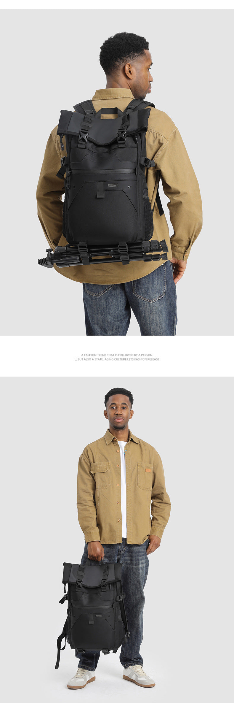 OZUKO Casual Backpack Backpack School Bag Large Capacity Waterproof Computer Bag Unisex Travel Commuting Bag