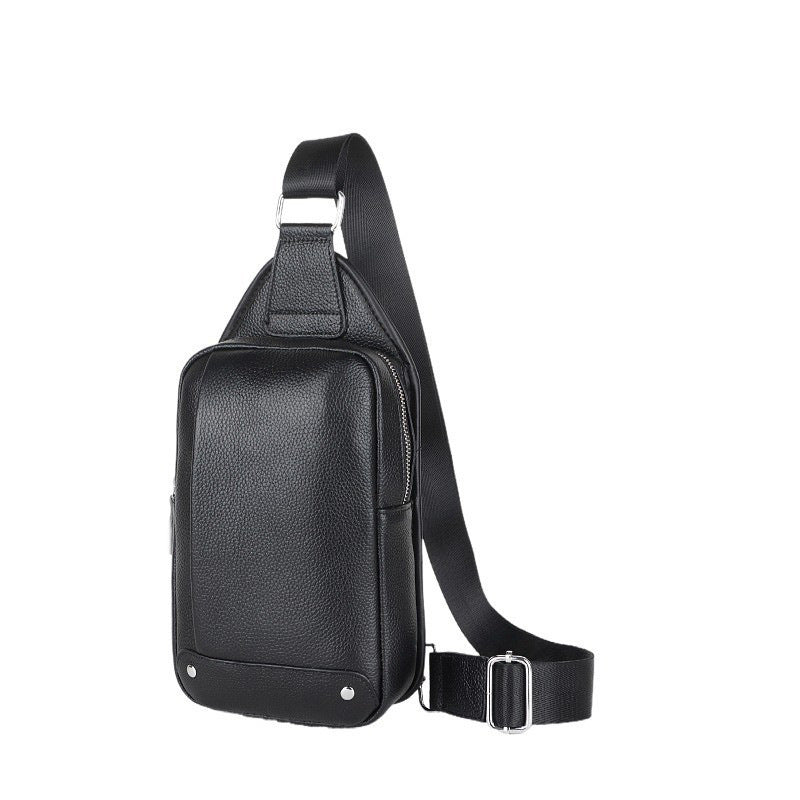 Anti-theft Genuine Leather Men's Chest Bag High-end Multi-functional Password Lock Casual Fashion Top Layer Cowhide Crossbody Bag Backpack