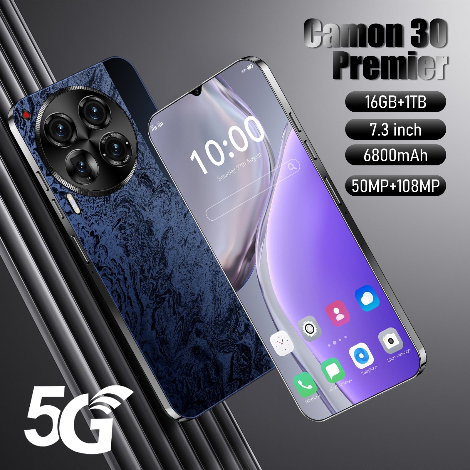 Camon30Mobile Phone16+1T Android Smartphone7.3Inch Large Screen Source Factory(Popular)