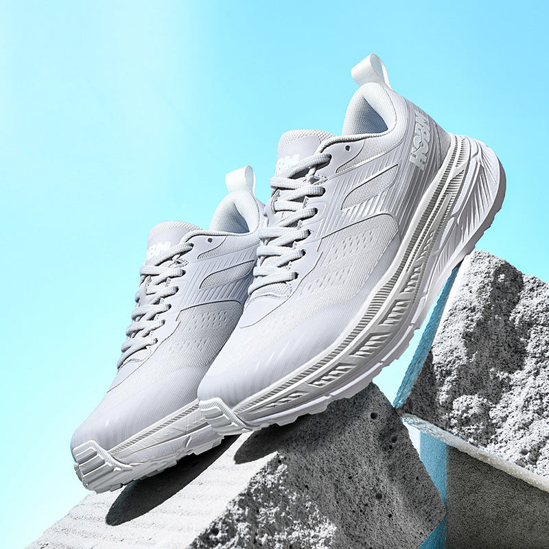 Running Shoes Sports Trendy Shoes Summer Soft Sole Lightweight Breathable Jump Rope Wide Last Marathon Jogging Thick Sole Cushioning Men's Shoes