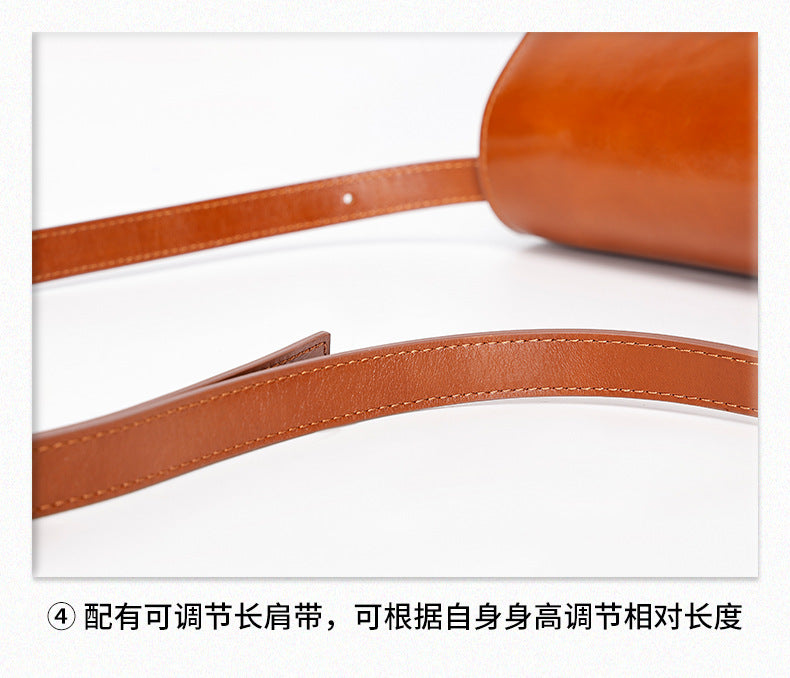 Melard Style Design Top Layer Cowhide Tofu Single Handle Bag Fashion Women's Bag Single Shoulder Crossbody Bag Niche Small Square Bag