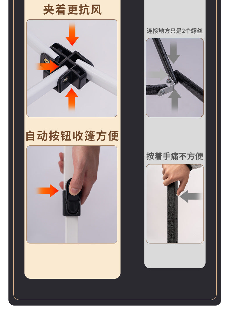 Outdoor Tent Electric Vehicle Tricycle Sunshade Parking Shed Rainproof Shed for Street Vendor Night Market Four-legged Corner Sunshade