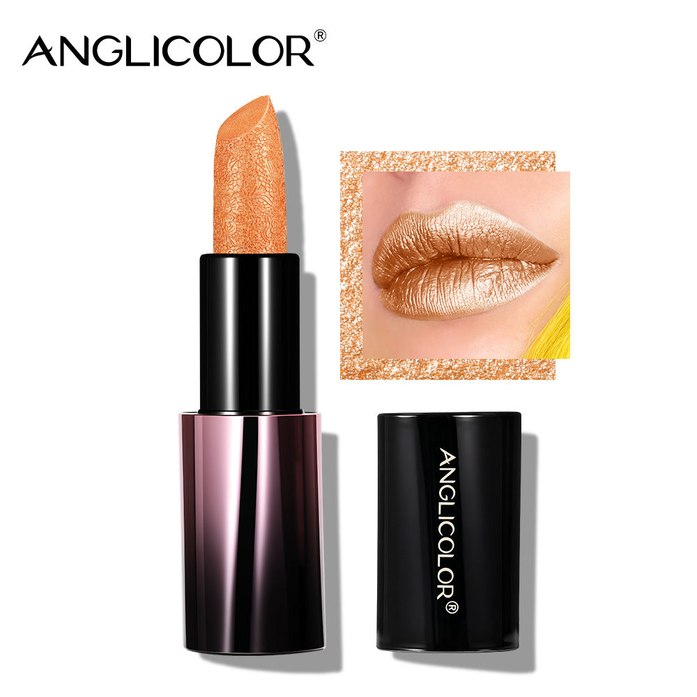 Hot-selling Magnetic Metal Pearl Lipstick Moisturizing Waterproof Non-stick Cup Long-lasting Colorfast Makeup Lipstick
