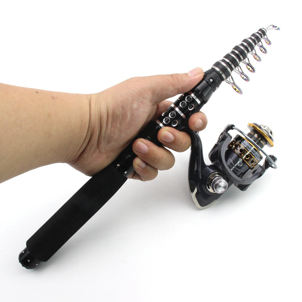 Fishing Gear: Ultra-Short Portable Telescopic Fishing Rod, Small Sea Rod, Rock Fishing Long Casting Rod, Fishing Set