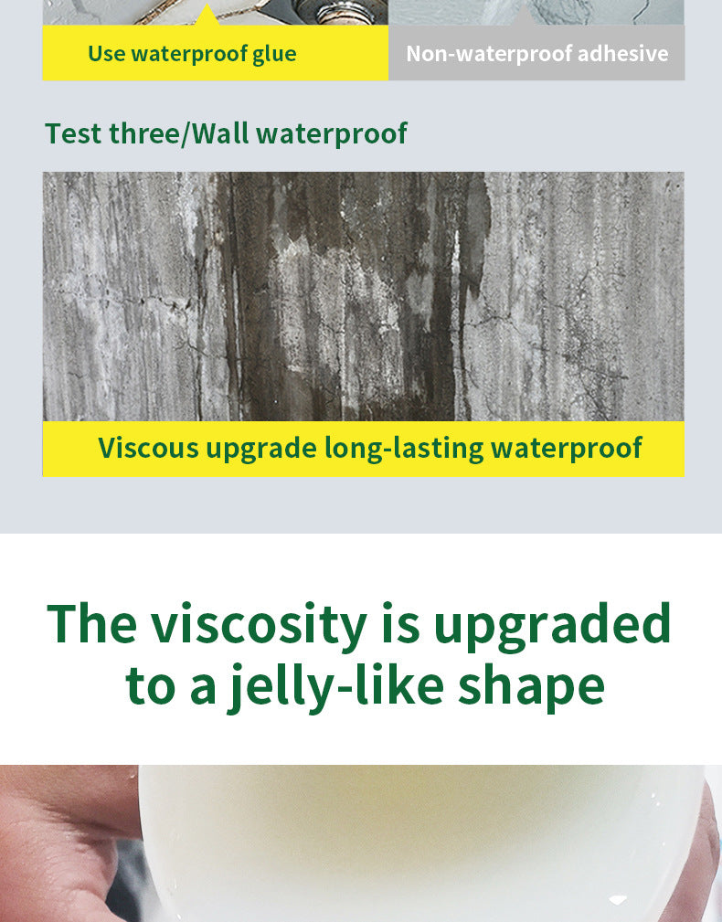 Transparent Waterproof Adhesive for Exterior Walls and Bathrooms, Leak Repair Adhesive, No Brick Smashing, Floor Waterproof Adhesive, Nano Coating